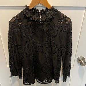 Sezane Bianca Blouse in Black